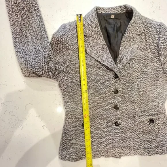 ARMI Size 8 Roxi Blazer Wool Blend Tweed Button Up Coat Jacket - Picture 11 of 13